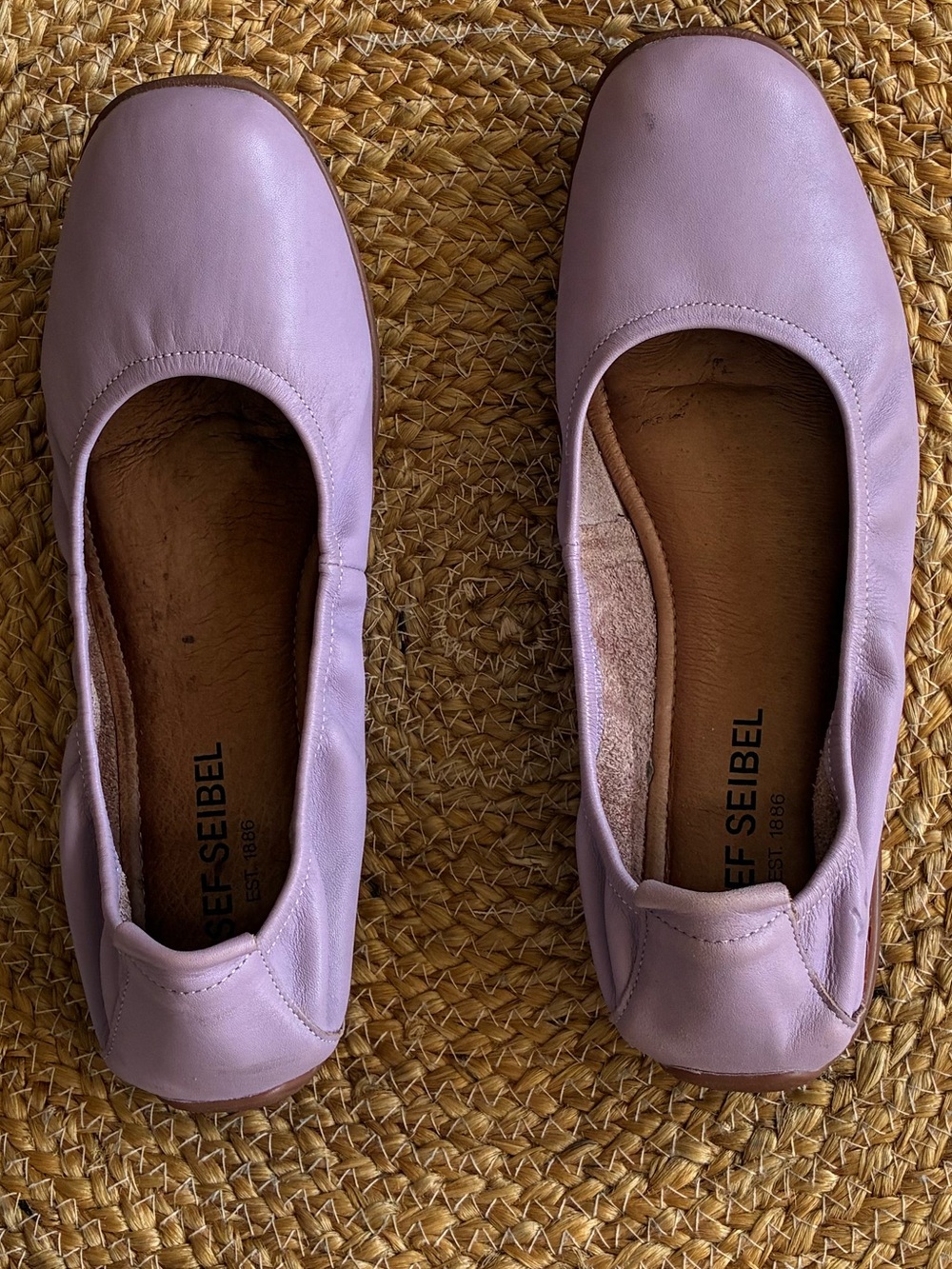 Josef Seibel Lavender Leather Ballet Flats